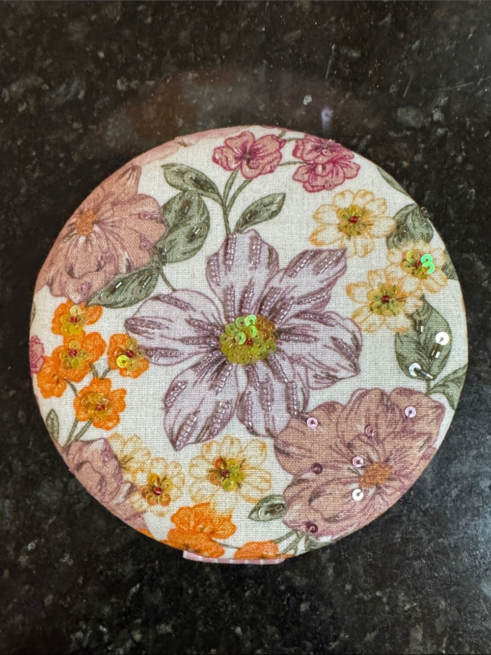 NEW Floral Sequin Round jewelry- Multicolor
